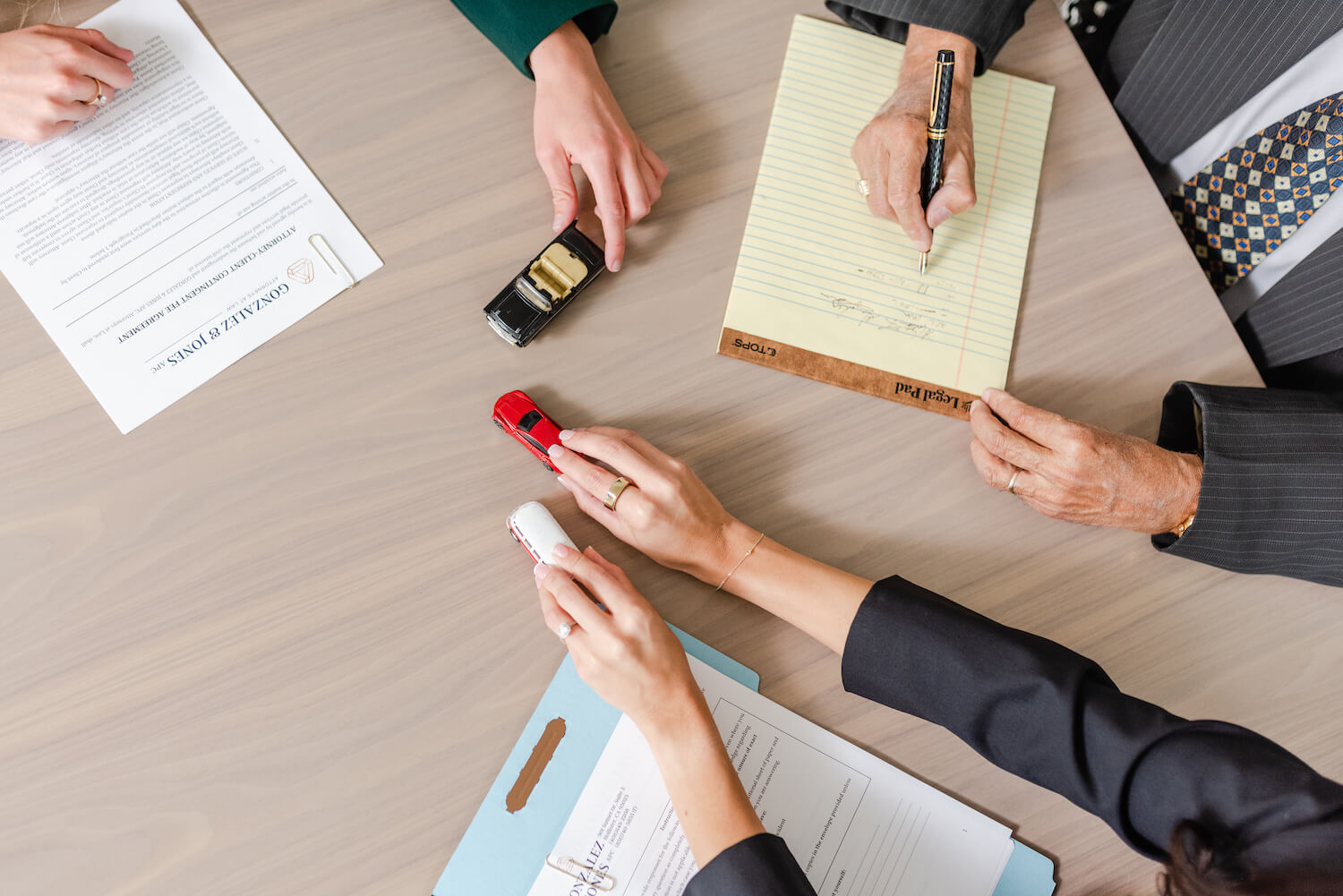 Car Accident Lawyer mock up crash scene